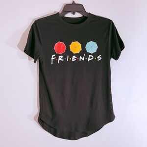 Friends Women’s Original Friends Black Graphic T-Shirt Size XS Umbrellas
